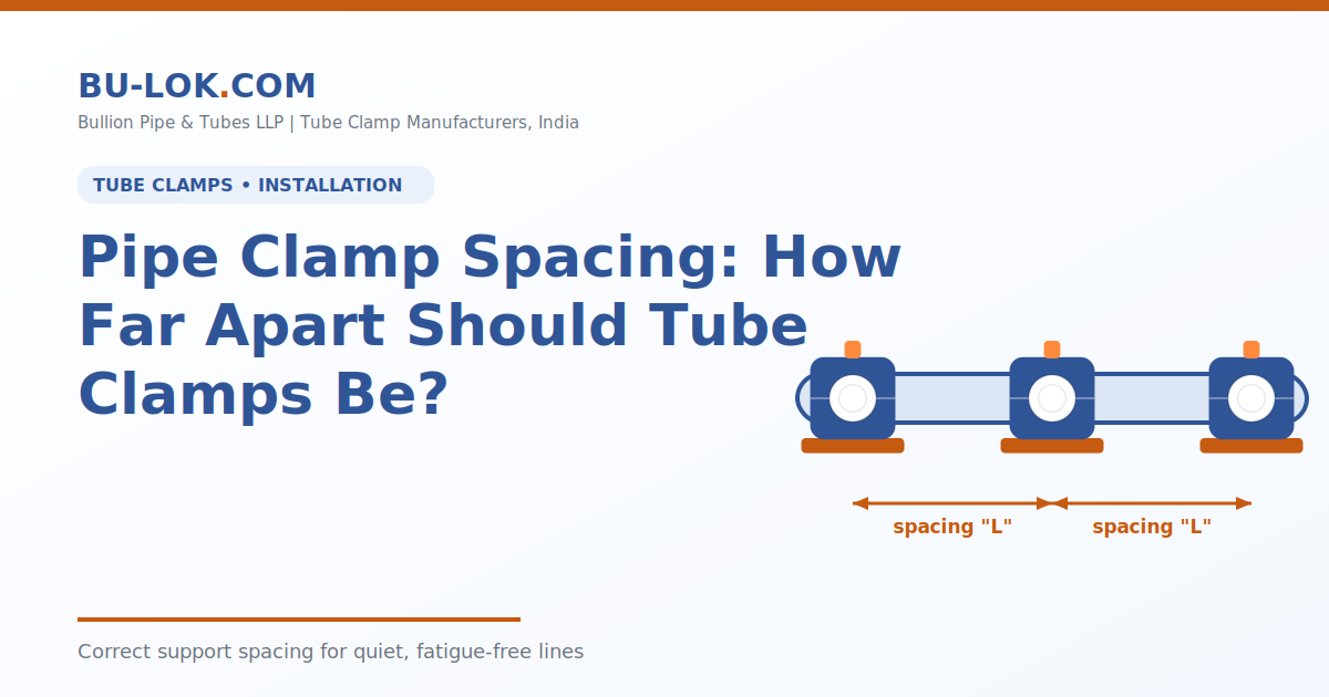 Pipe Clamp Spacing: How Far Apart Should Tube Clamps Be?