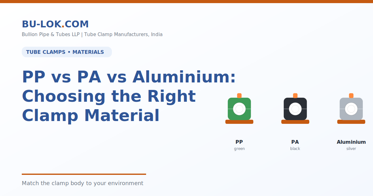PP vs PA vs Aluminum: How to Choose the Right Tube Clamp Body Material?