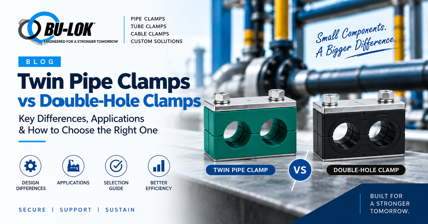Twin Pipe Clamps vs Double-Hole Clamps: What Is the Difference?