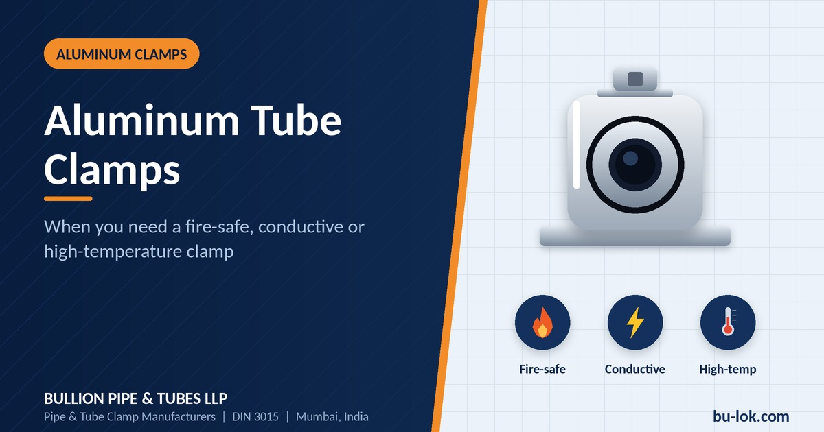 Aluminum Tube Clamps: When Do You Need a Fire-Safe, Conductive or High-Temperature Clamp?