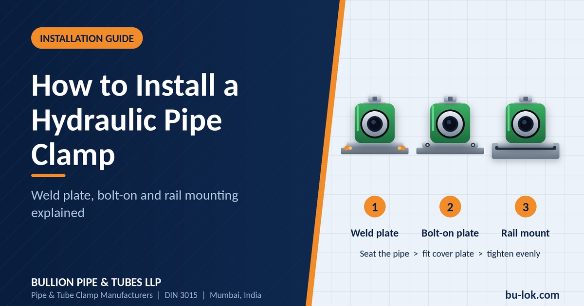 How to Install a Hydraulic Pipe Clamp: Weld Plate, Bolt-On and Rail Mounting Explained